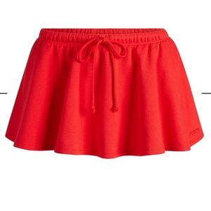 Skims Cotton Fleece Skirt Ruby 2x